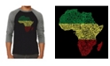 LA Pop Art Countries in Africa Men's Raglan Word Art T-shirt